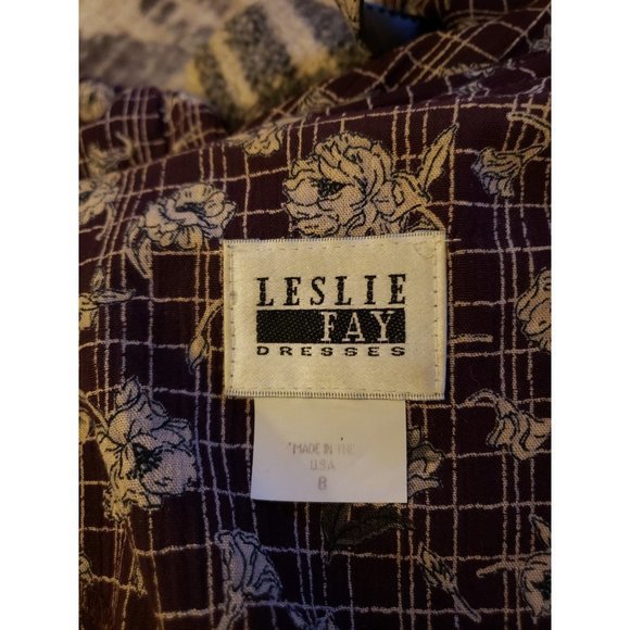 Vintage 90s Purple Floral Print Maxi Dress‎ with Belt - Picture 4 of 4